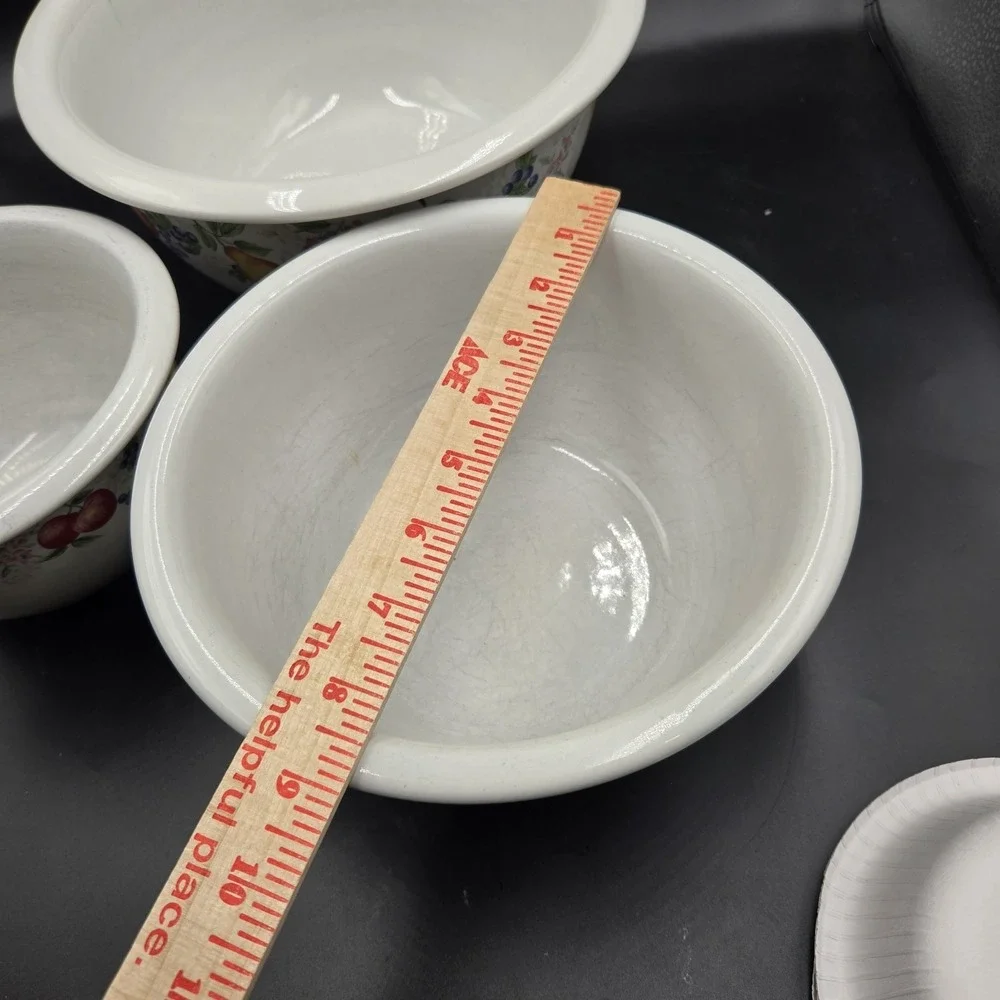 Corelle Country Cottagecore Nesting Bowls Set of Three‎ 1-2-3 Qt VTG Stoneware